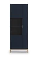 GAB Vitrínová skříň PAULA WI70, Námořnická modrá 70 cm