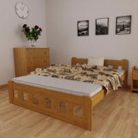 Maxi Zvýšená postel z masivu Nikola 140 x 200 cm - barva Olše