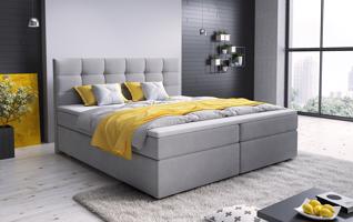 MSL Kontinentální čalouněná postel GLAM (140 x 200 cm) Barva látky: COSMIC 160