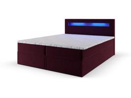 MSL Kontinentální čalouněná postel LINDOS (140 x 200 cm) Barva látky: MONOLITH 69