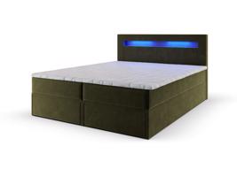 MSL Kontinentální čalouněná postel LINDOS (160 x 200 cm) Barva látky: MONOLITH 38