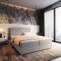 MSL Kontinentální čalouněná postel MADONA (160 x 200 cm) Barva látky: INARI 22