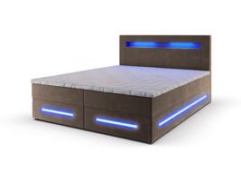 MSL Kontinentální čalouněná postel MANA (180 x 200 cm) Barva látky: MONOLITH 09