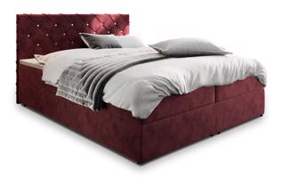 MSL Kontinentální čalouněná postel RIVOL (140 x 200 cm) Barva látky: MAGIC VELVET 2202