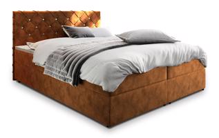 MSL Kontinentální čalouněná postel RIVOL (140 x 200 cm) Barva látky: MAGIC VELVET 2213