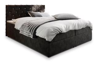 MSL Kontinentální čalouněná postel RIVOL (140 x 200 cm) Barva látky: MAGIC VELVET 2219