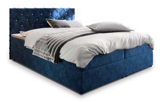 MSL Kontinentální čalouněná postel RIVOL (140 x 200 cm) Barva látky: MAGIC VELVET 2316