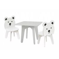 SET dětský stolek + 2 židle - medvídek