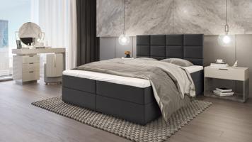 SFAB Kontinentální čalouněná postel MERCURY (120x200 cm) Barva látky: Šedá (Riviera 97)