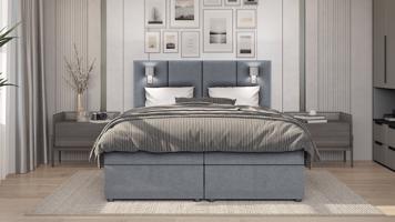 SFAB Kontinentální čalouněná postel PARMA (120x200 cm) Barva látky: INARI 91