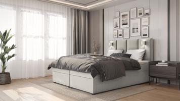 SFAB Kontinentální čalouněná postel PARMA (180x200 cm) Barva látky: INARI 22