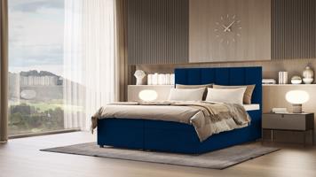 SFAB Kontinentální čalouněná postel VENUS (140x200 cm) Látka Velutto: Velutto 25 - Námořnická modř