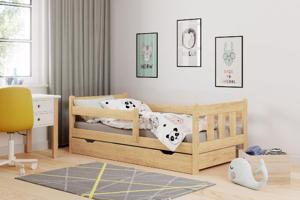 STA Dětská postel z masivu IRINA - 160x80 cm, Přírodní borovice - 2. jakost
