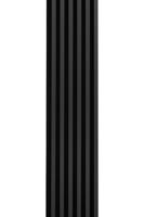 WallART Dekorativní nástěnné lamely s filcem, Černý mat / černý 270x30x0,8 cm - 6 lamel