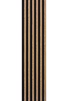 WallART Dekorativní nástěnné lamely s filcem, Dub světlý / černý 270x30x0,8 cm - 6 lamel