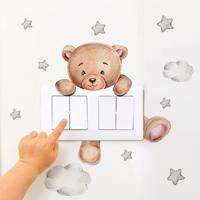 4L Dětská samolepka na vypínač - medvídek