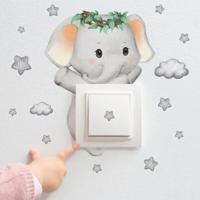 4L Dětská samolepka na vypínač - sloník