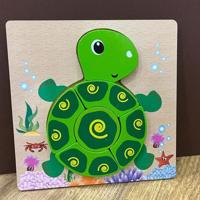 4L Dřevěné puzzle pro nejmenší - želva