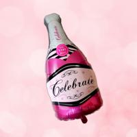 4L Fóliový balónek - růžové šampaňské 85 cm
