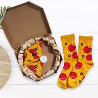 4L Veselé ponožky - Sada 4 párů ponožek - Pizza SET