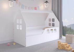 Abart Dětská postel ve tvaru domečku - 160 x 80 cm Bílá