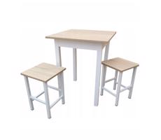 Ali Set - kuchyňský stůl 60 x 60 cm + 2x židle MINI  -  dub sonoma / bílá