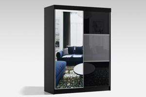 ARK Šatní skříň MAMBA, Černá 150 cm