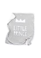 Bavlnená detská deka Little prince - sivá