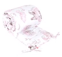 BBL Mantinel do postýlky 180 cm - medvídek pastelová růžová