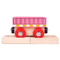 Bigjigs Rail Dřevěný vagón růžový
