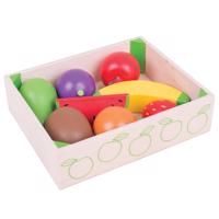 Bigjigs Toys Dřevěné hrací jídlo - Krabička s ovocem