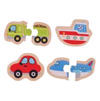 Bigjigs Toys Dřevěné puzzle - Dopravní prostředky