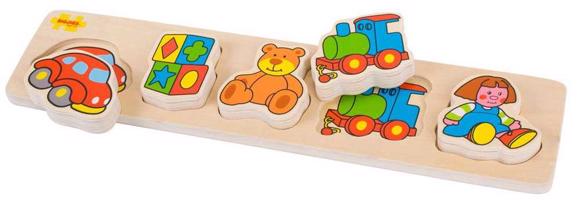 Bigjigs Toys Dřevěné vkládací puzzle hračky