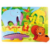 Bigjigs Toys Dřevěné vkládací puzzle - Safari