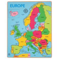 DD Dřevěné puzzle mapa Evropy, 25ks