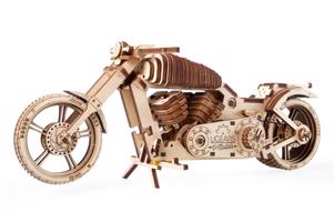Dede Dřevěná 3D mechanické puzzle - Motorka (chopper)