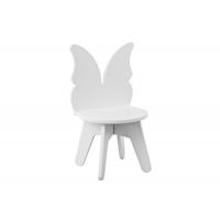 Dětská bílá židle - motýl