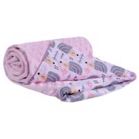 Dětská deka Medi růžová/šedí ježci