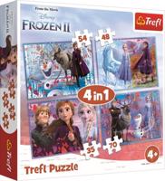 Dětské puzzle 4 v 1 - Ledové království