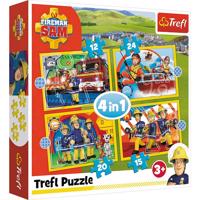 Dětské puzzle 4 v 1 - Požárník Sam