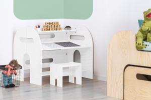 Dizajnový detský stôl biely MUNDO BRK