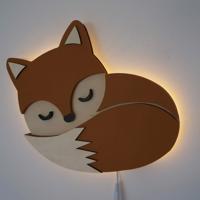 Drevená lampa - roztomilá líška