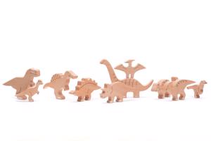 Dvěděti Dřevěná sada dinosaurů, 10 ks