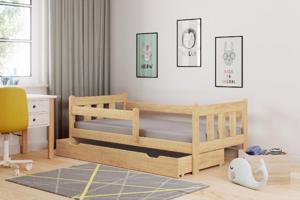 DW Dětská postel Irina 160 x 80 cm - barva Přírodní + šuplík + matrace