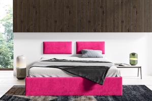 Eka Čalouněná postel Lucy - 160x200 cm Barva látky Trinity: (2310) Růžová, Úložný prostor: Bez úložného prostoru