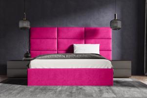 Eka Čalouněná postel Lucy 2 - 140x200 cm Barva látky Trinity: (2310) Růžová, Úložný prostor: Bez úložného prostoru