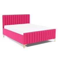 Eka Čalouněná postel SUTRA+ 120x200 cm Barva látky Trinity: (2310) Růžová, Úložný prostor: S dřevěným rámem úložného prostoru