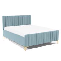 Eka Čalouněná postel SUTRA+ 120x200 cm Barva látky Trinity: (2322) Světlá modrá, Úložný prostor: S dřevěným rámem úložného prostoru