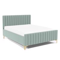 Eka Čalouněná postel SUTRA zvýšená 160x200 cm Barva látky Trinity: (2321) Světlá zelená, Úložný prostor: Bez úložného prostoru