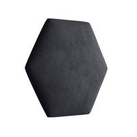 Eka Čalouněný panel Hexagon Trinity 40,5 cm x 35,3 cm - Černá 2316